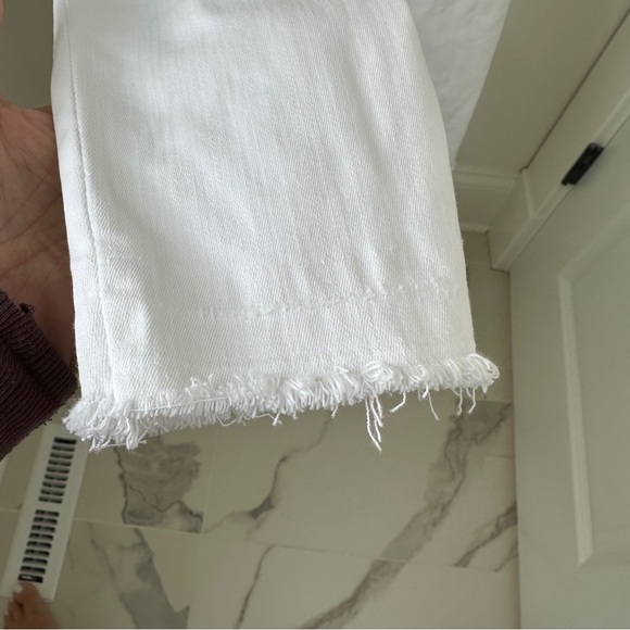 American Eagle Outfitters White Distressed Hi Rise Jegging Cropped Jeans Size 0 - Picture 5 of 13